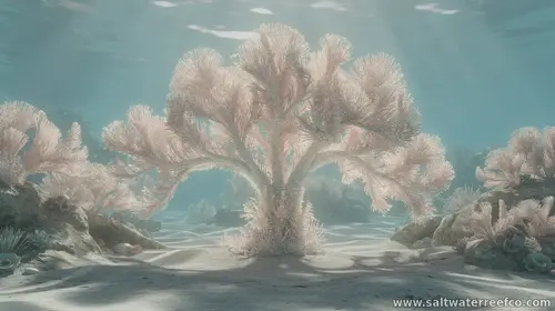 Soft Coral Colony: Fully Extended and Glowing